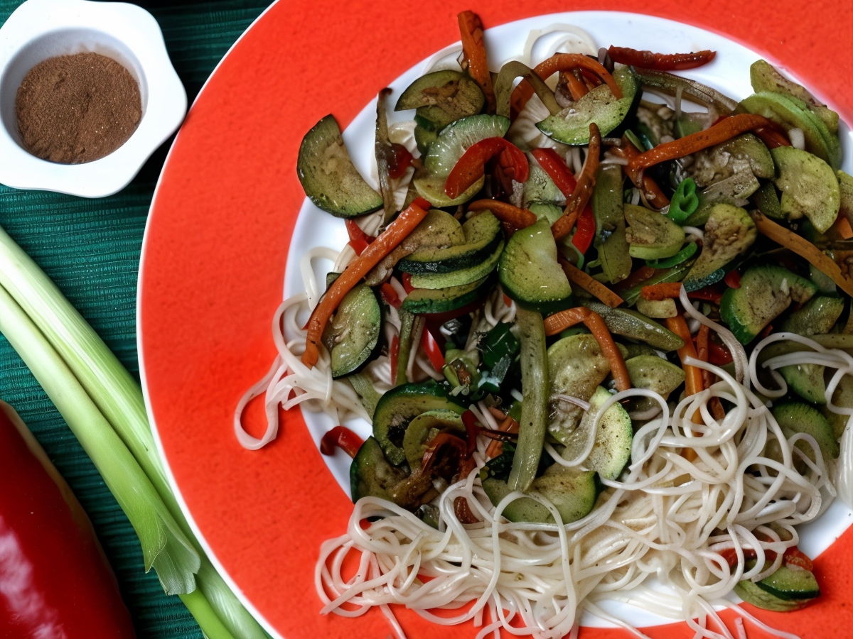 Pasta Perciatelli with Roasted Vegetables