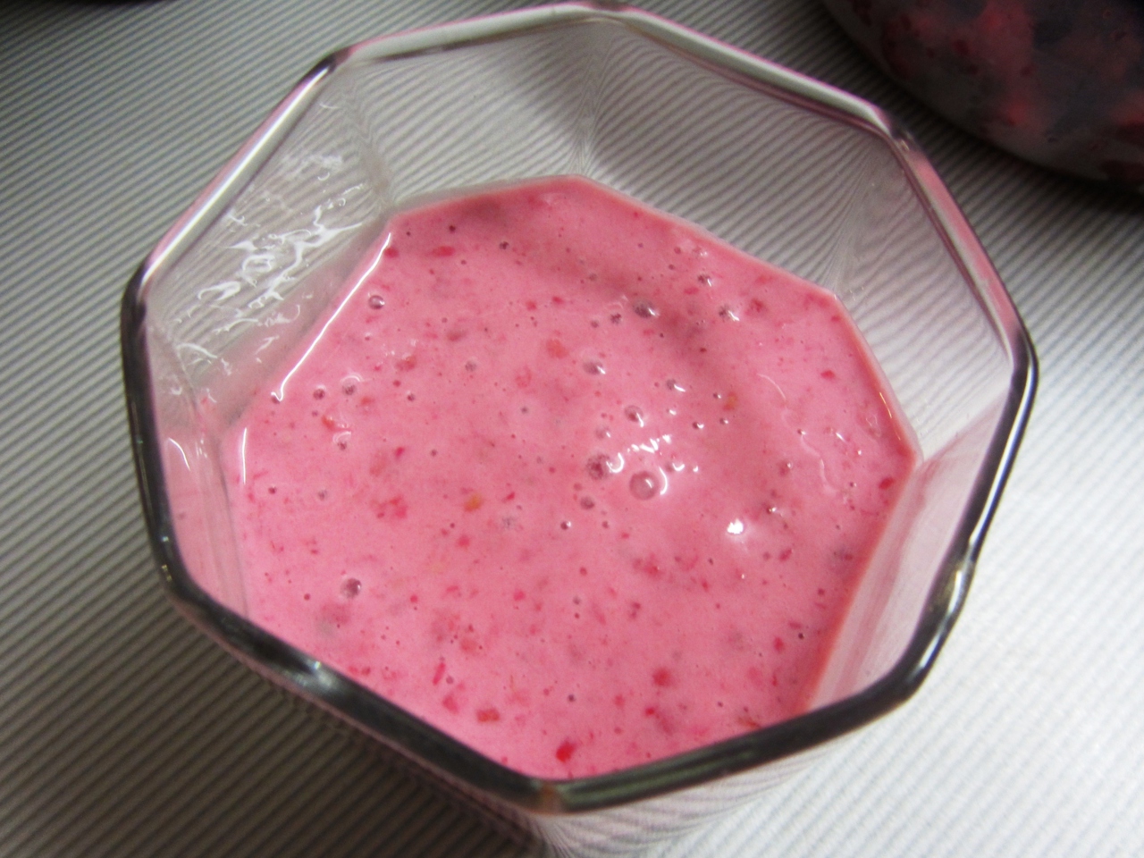 Raspberry Milkshake with Ice Cream