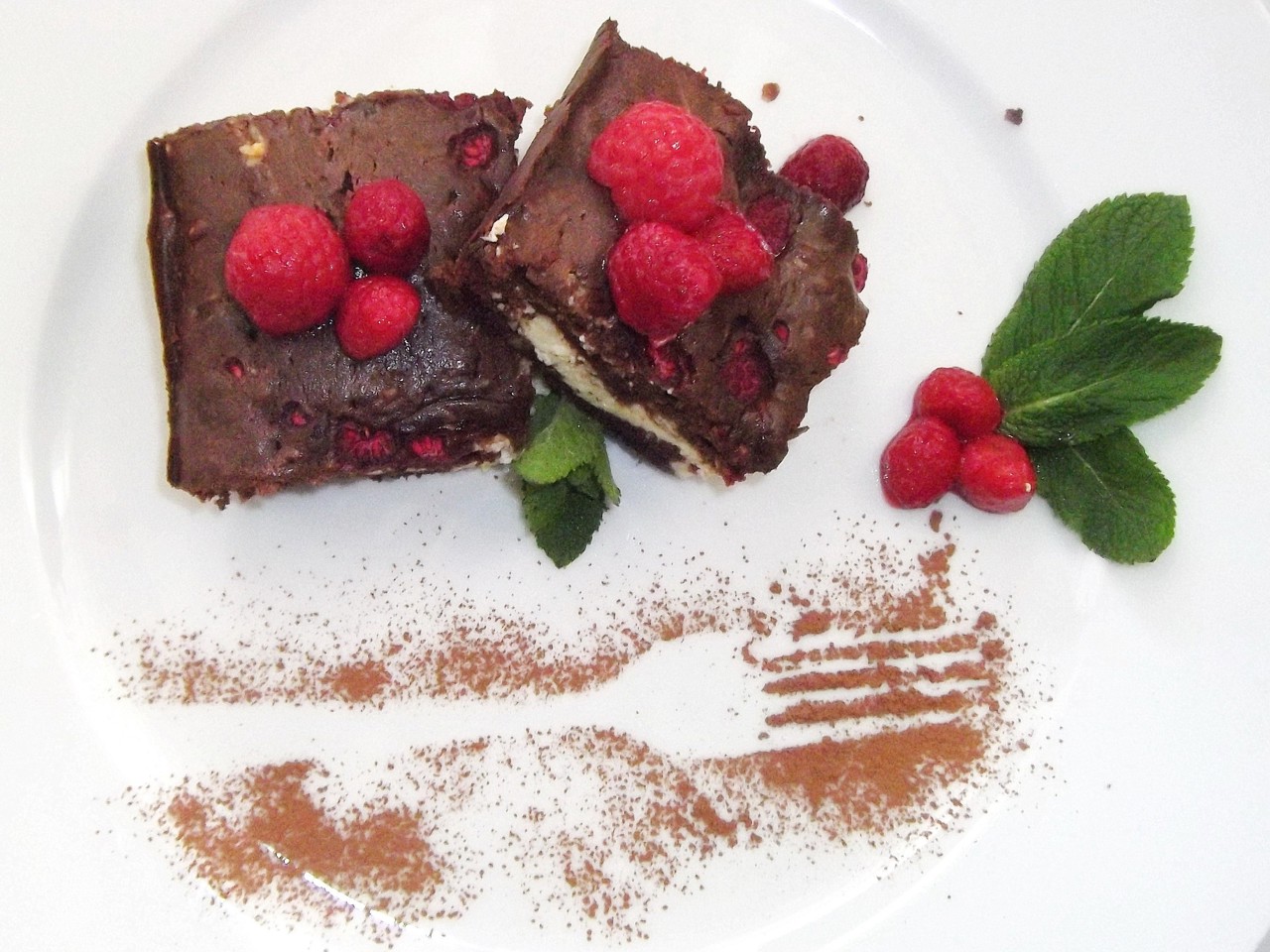 Raspberry Marble Brownies