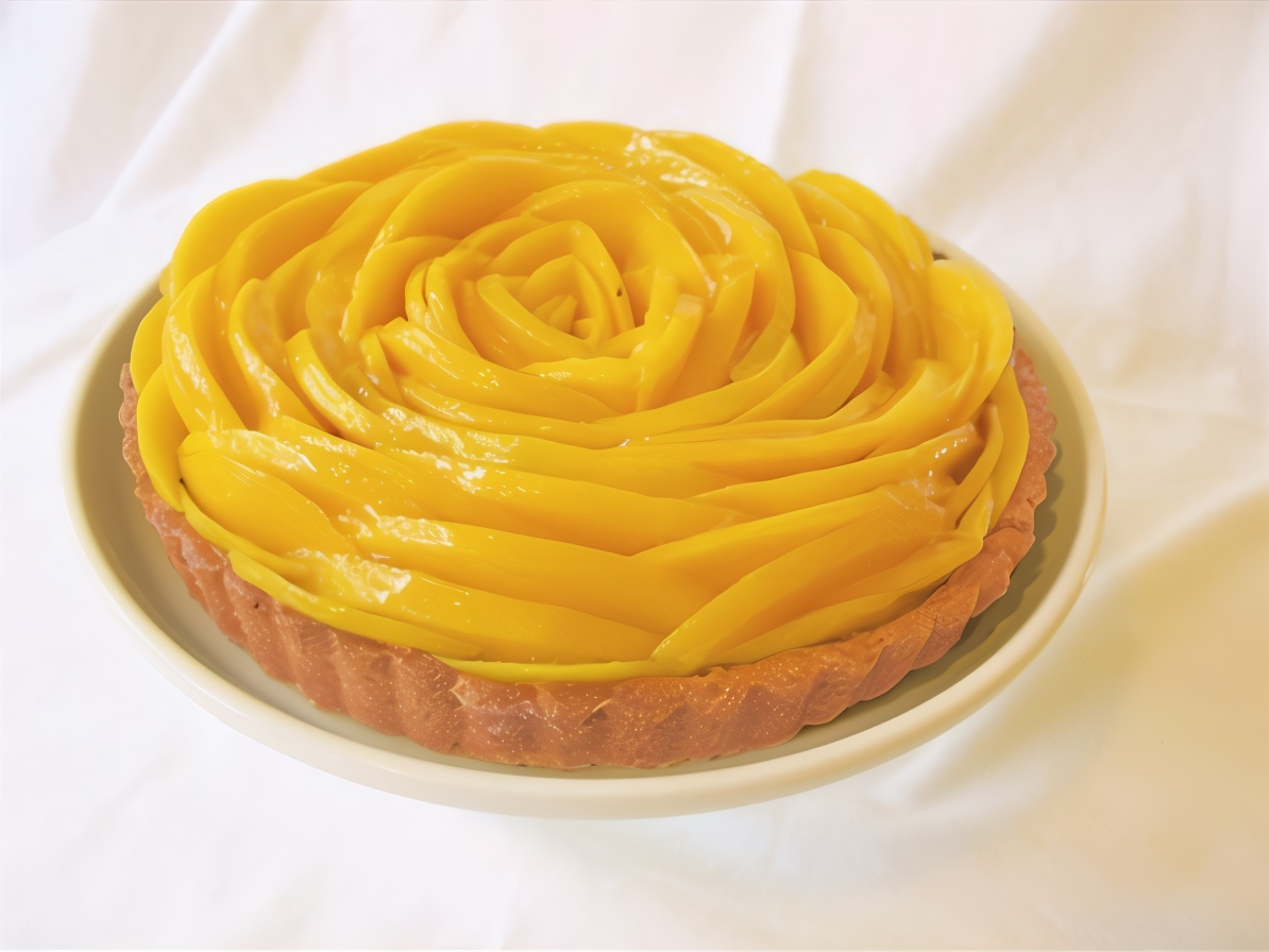 Mango Tart with Custard