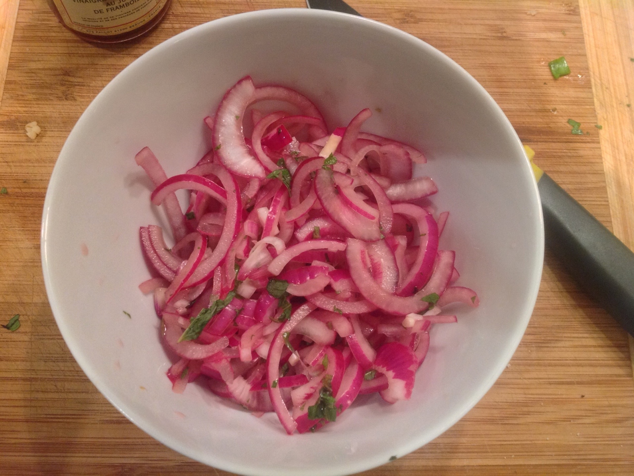 Pickled Red Onion with Mint