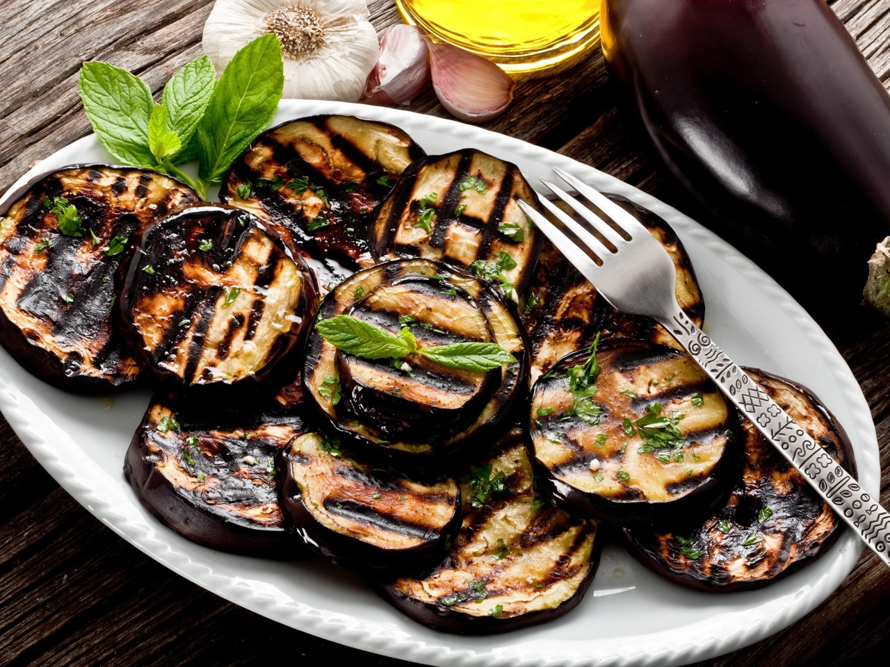 Grilled Eggplant with Olive Oil