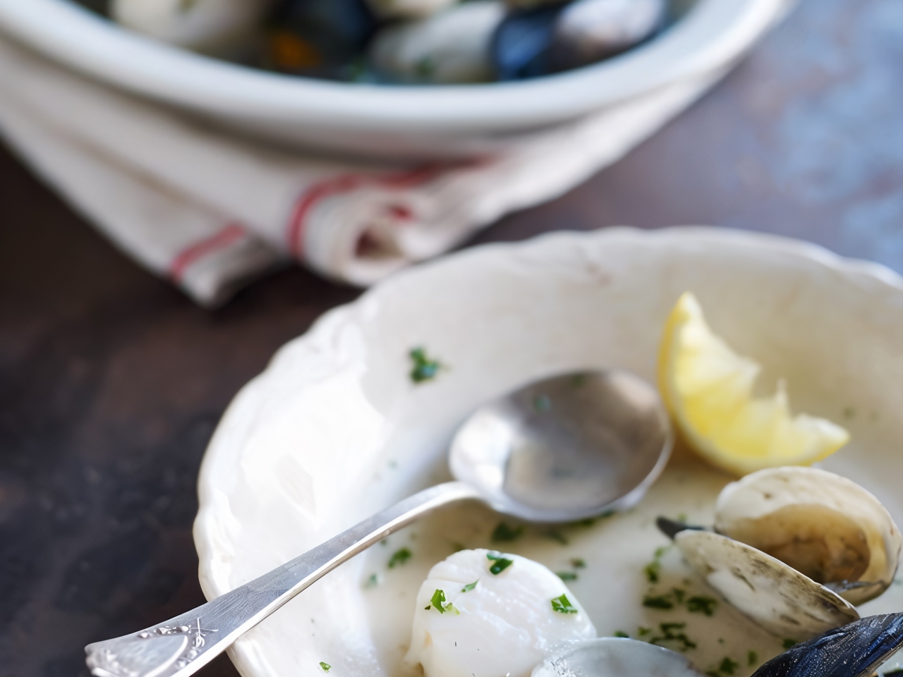 Mussels with Almonds, Garlic, and Parsley