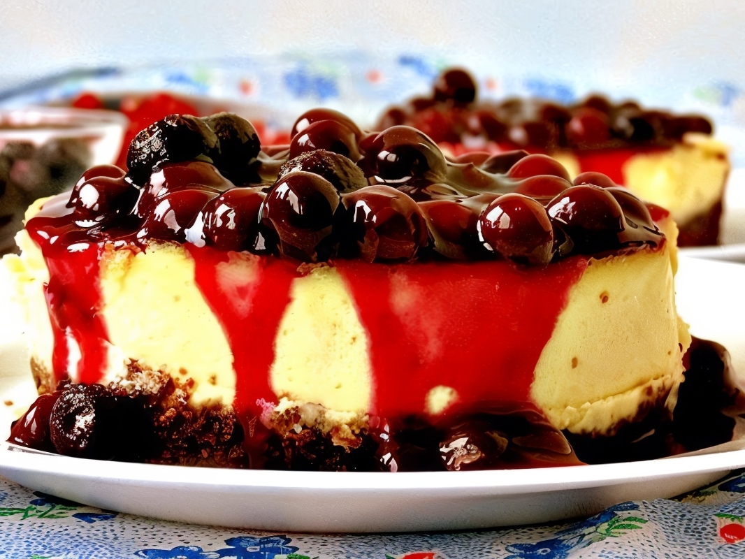 Mini Cheesecakes with Blueberry Sauce