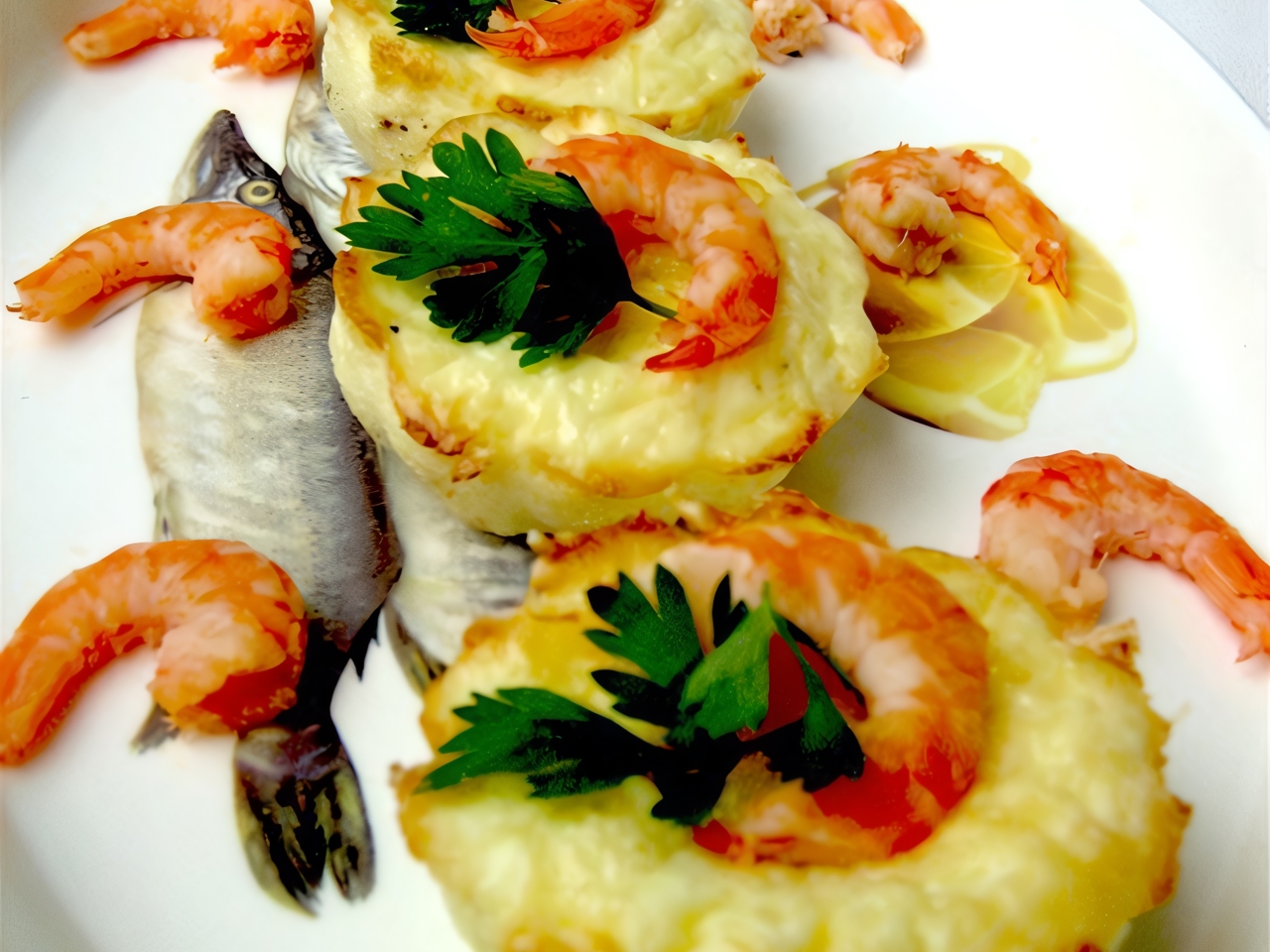 Mini Frittata with Shrimp and Parmesan