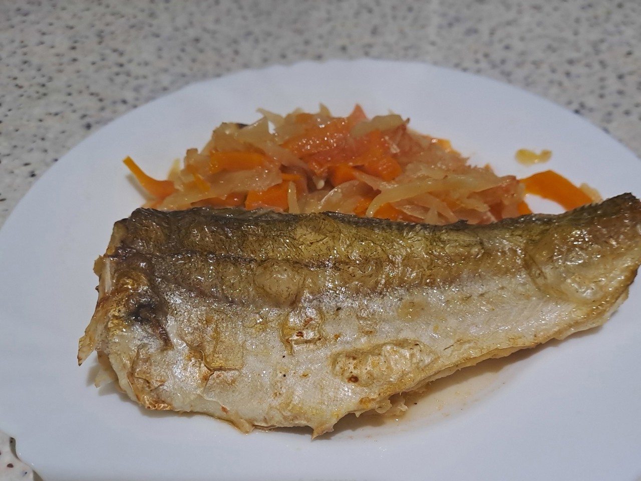 Pollock with Cabbage in the Oven