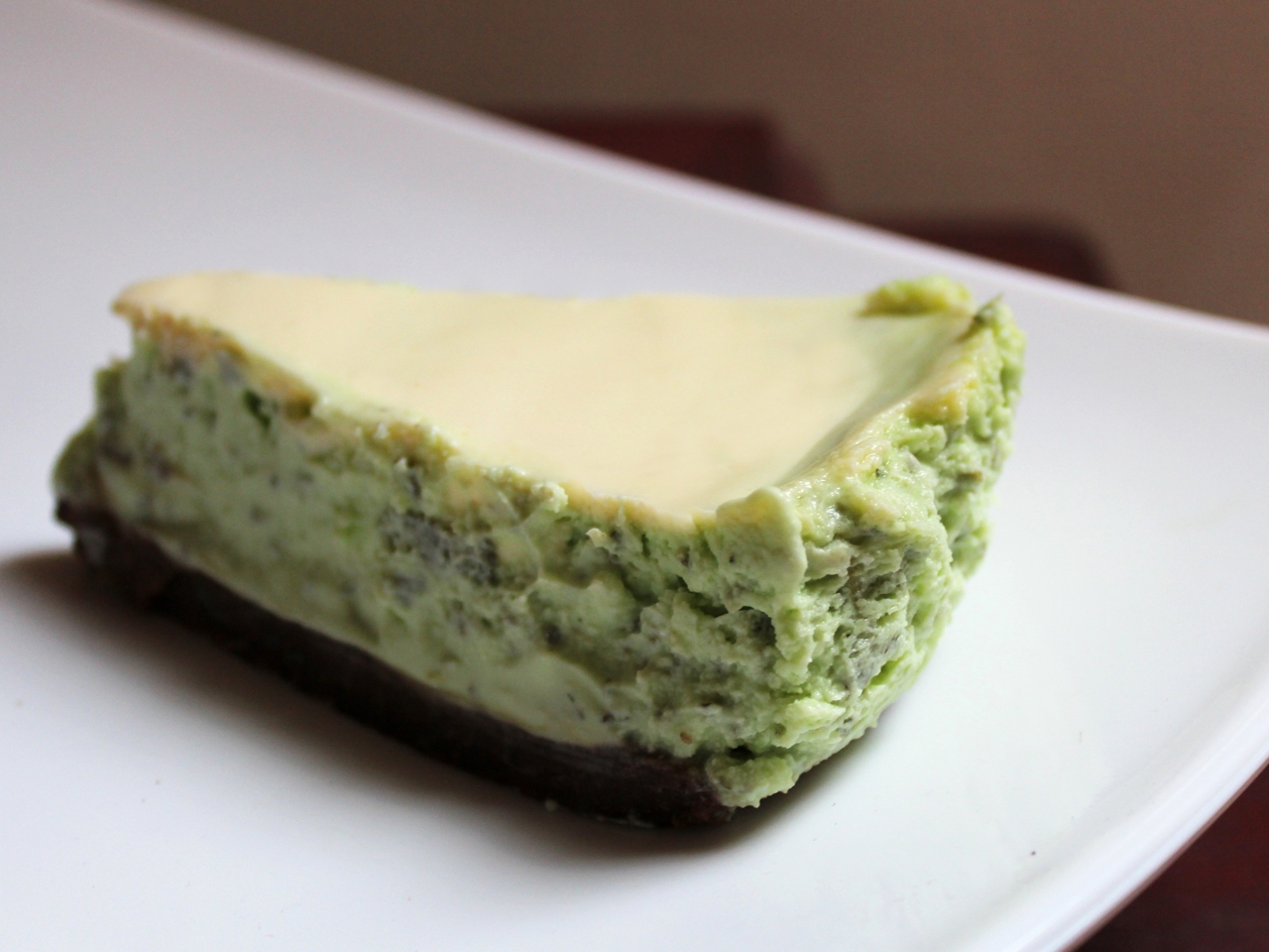 Mint Cheesecake on a Chocolate Base