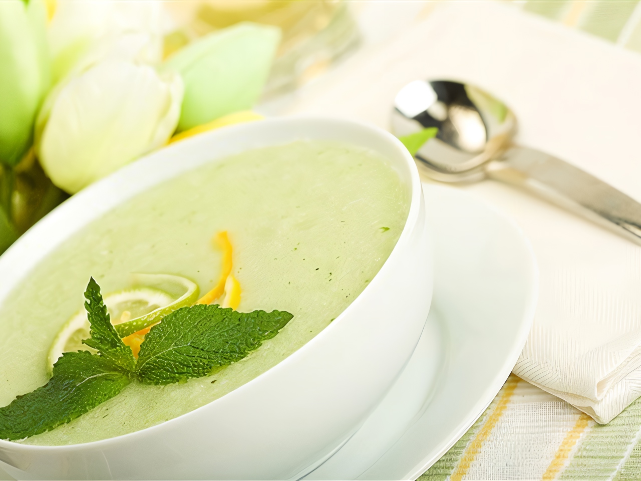 Mint Fruit Soup