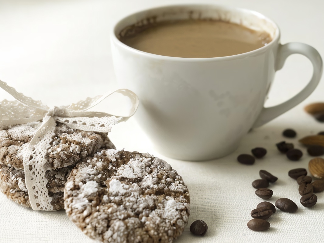 Crushed Cookies in Powdered Sugar
