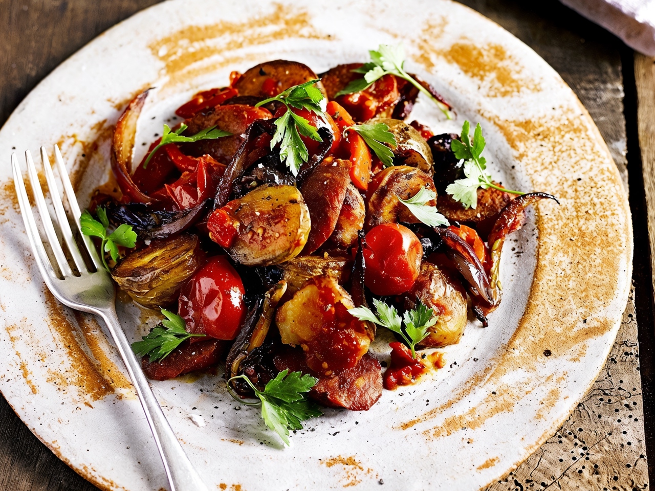 Young Potatoes with Pickled Peppers (Patatas Bravas)