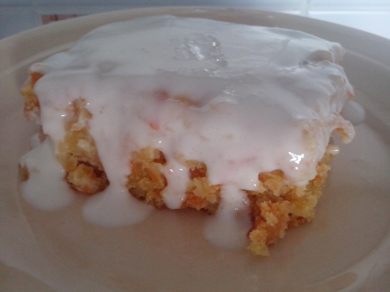 Carrot Biscuit with Sour Cream Frosting