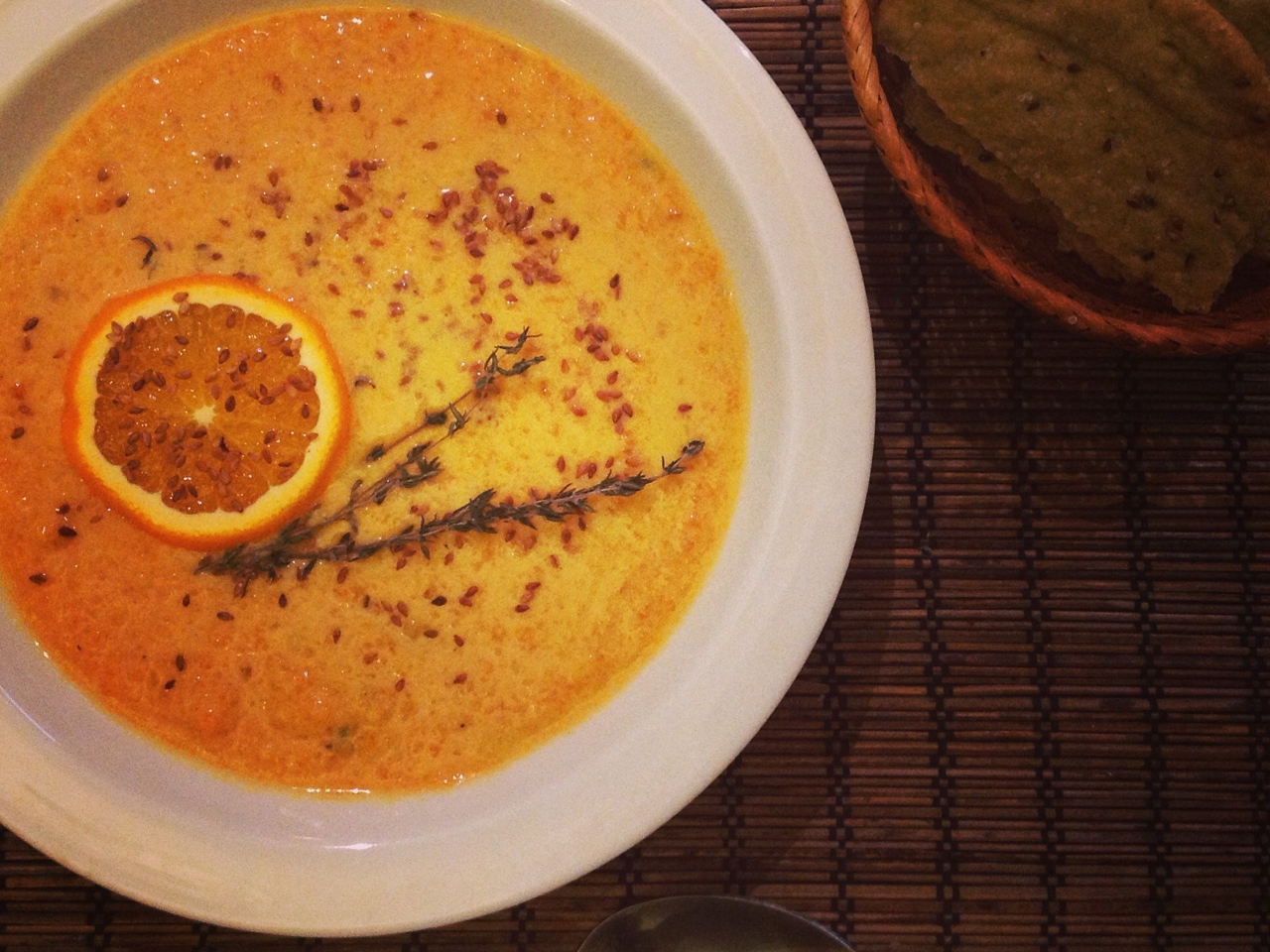 Carrot-Orange Cream Soup with Ginger