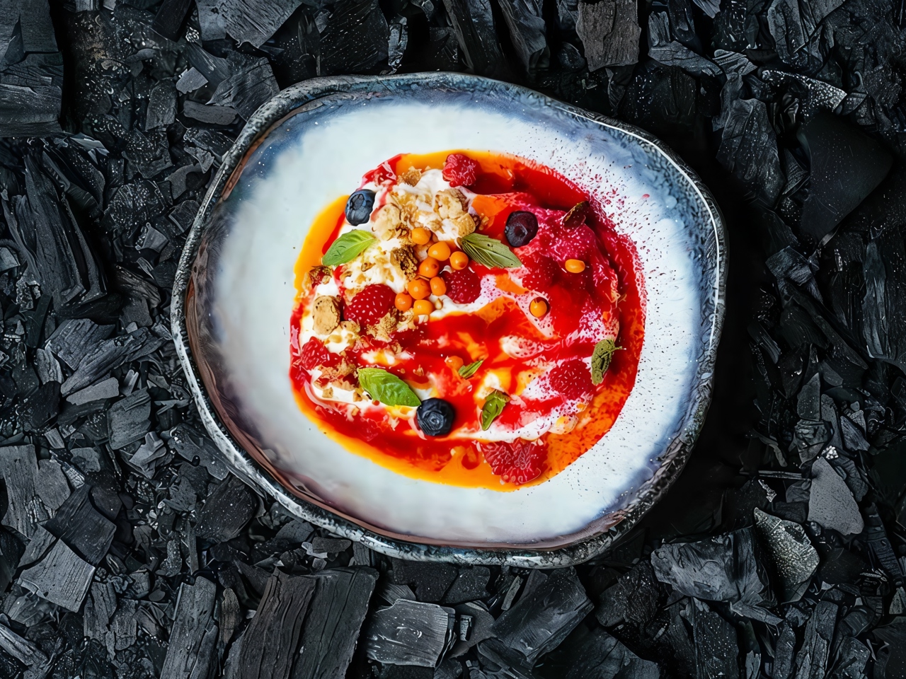 Carrot Dessert with Berries