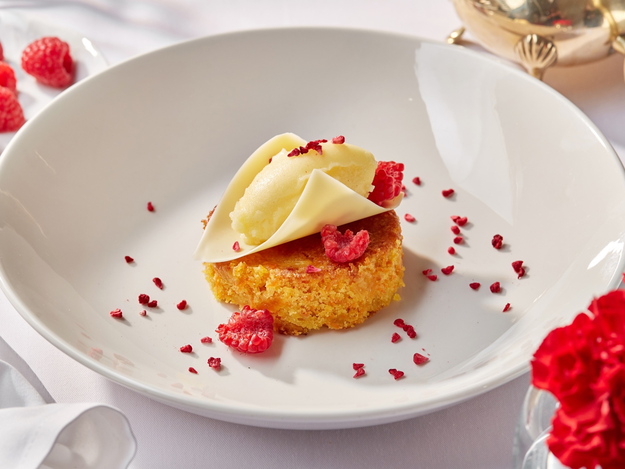 Carrot Cake with Citrus Sorbet