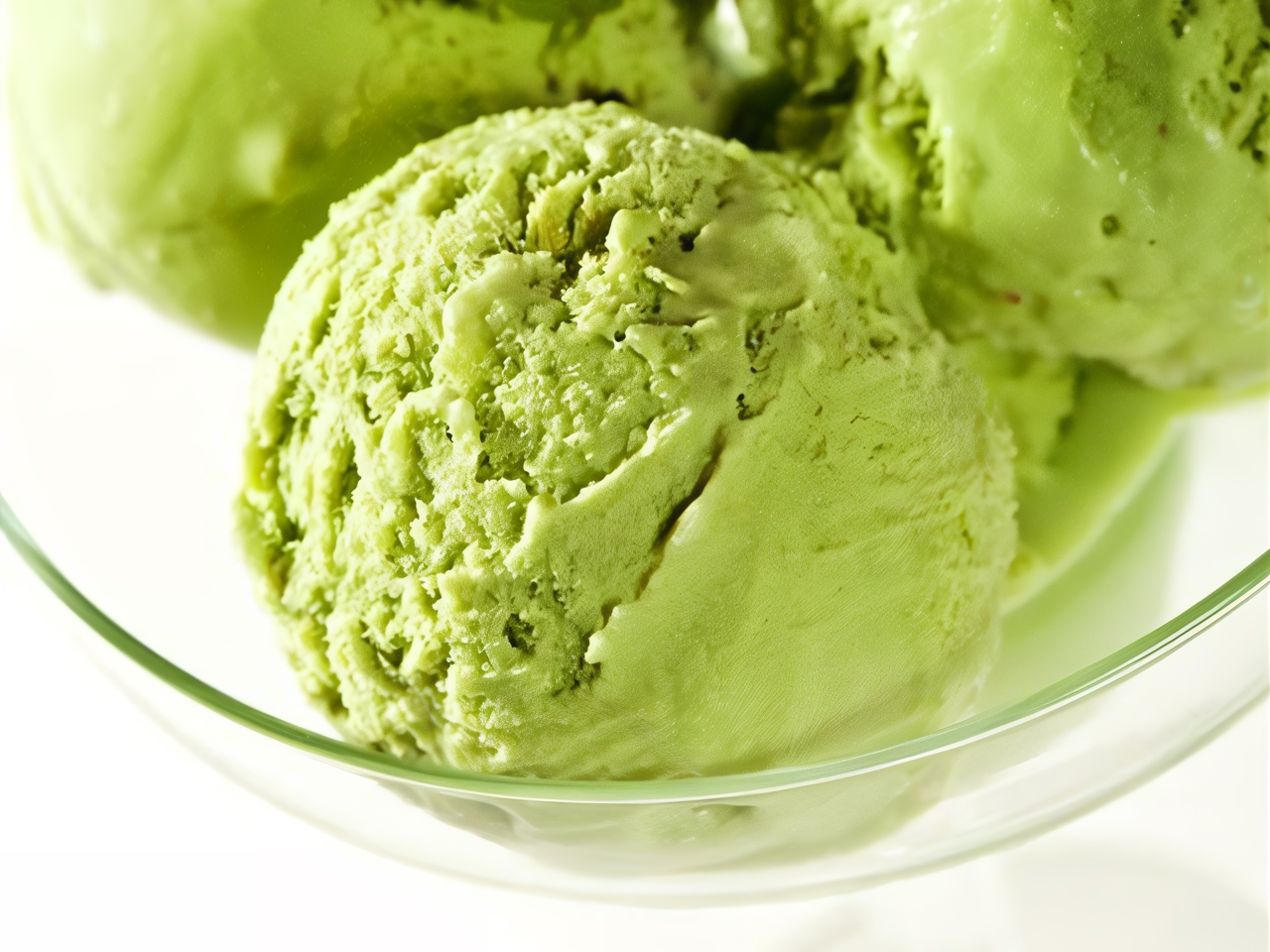 Avocado Ice Cream with Pistachios