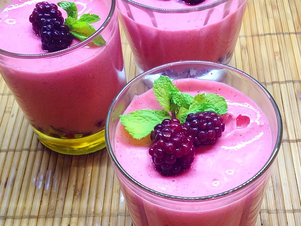 Lingonberry and Blackberry Mousse