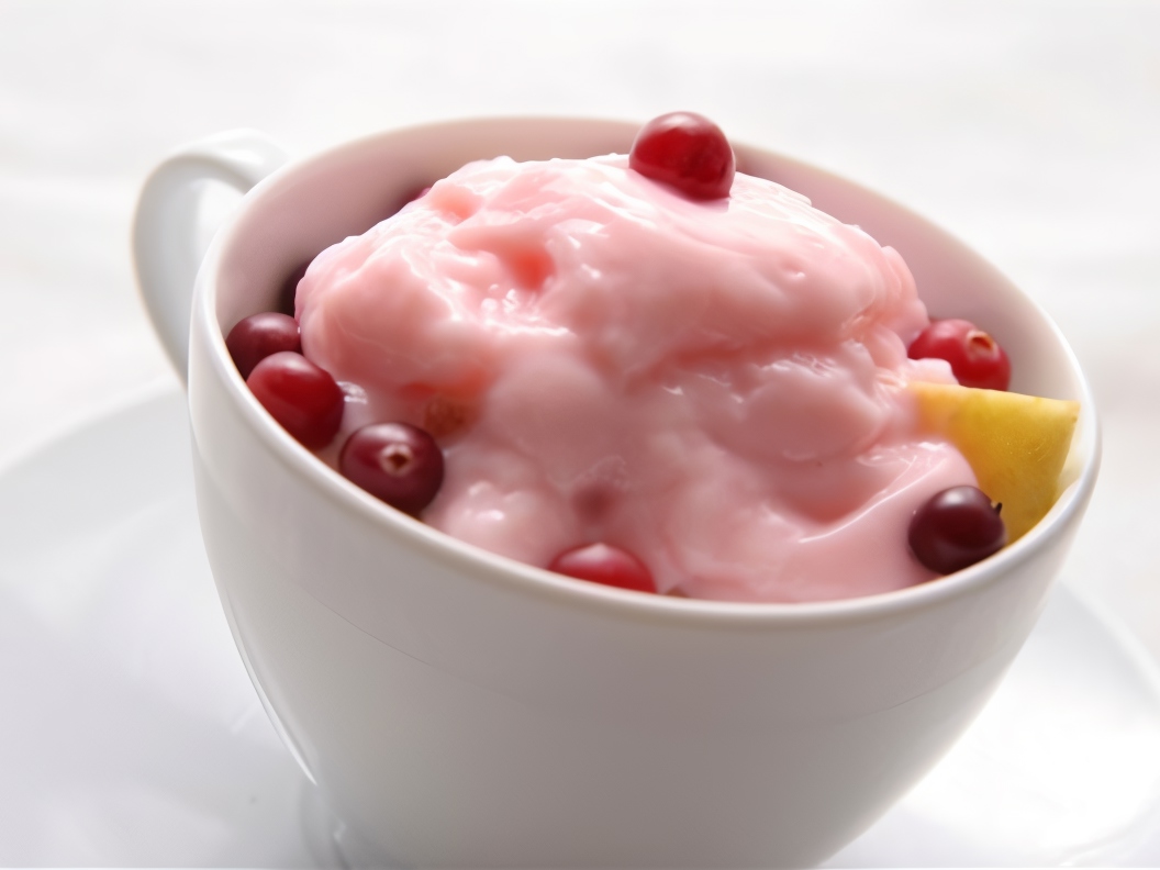 Cranberry Mousse with Semolina