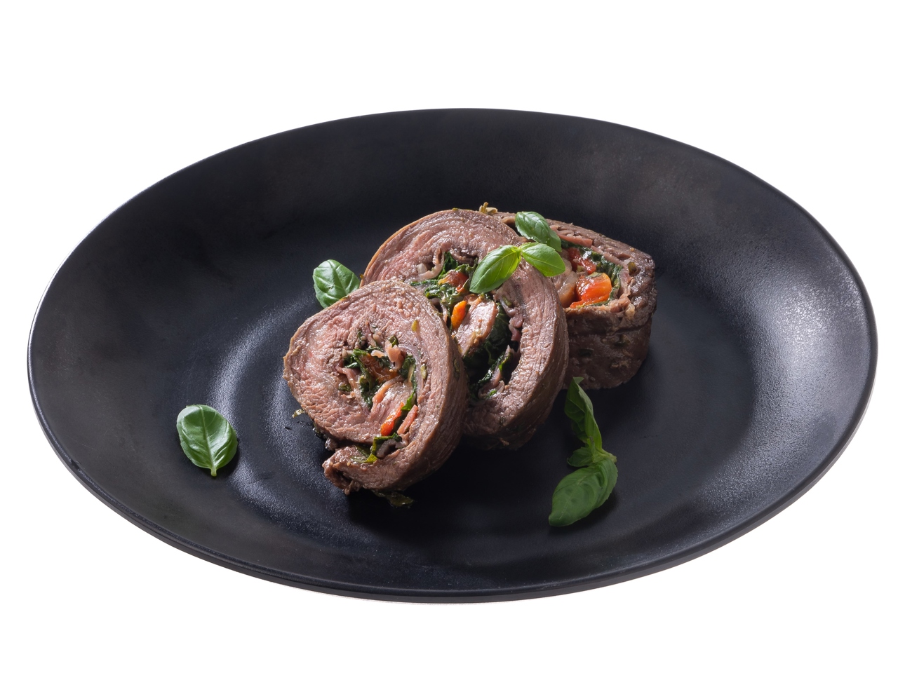 Meatloaf with Spinach and Sweet Peppers