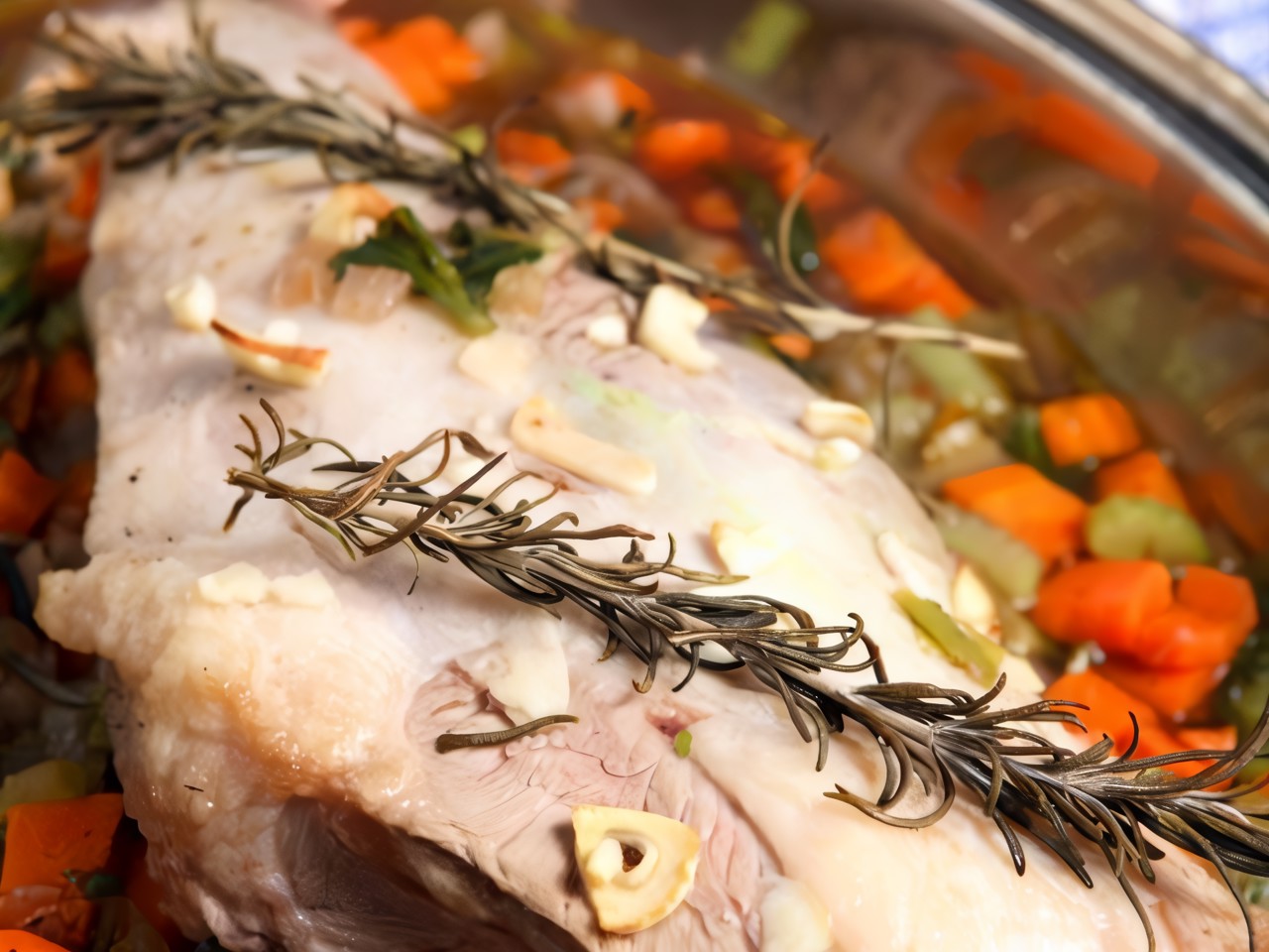 Garlic-Stuffed Lamb with Rosemary