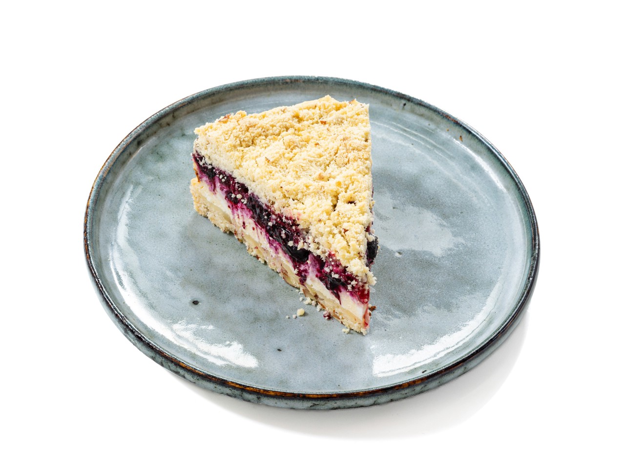 Layered Pie with Cottage Cheese and Berries