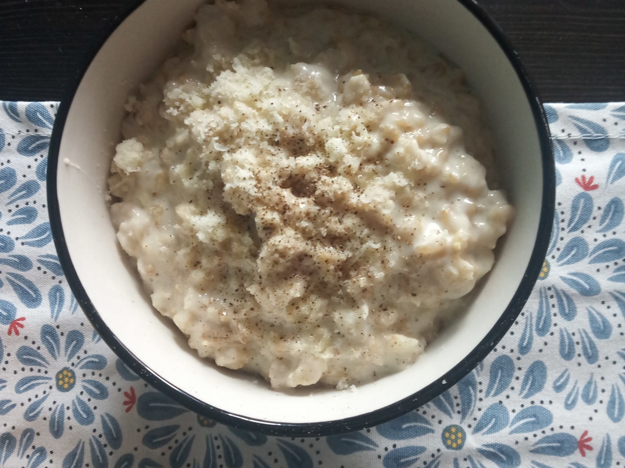 Savory Oatmeal with Parmesan