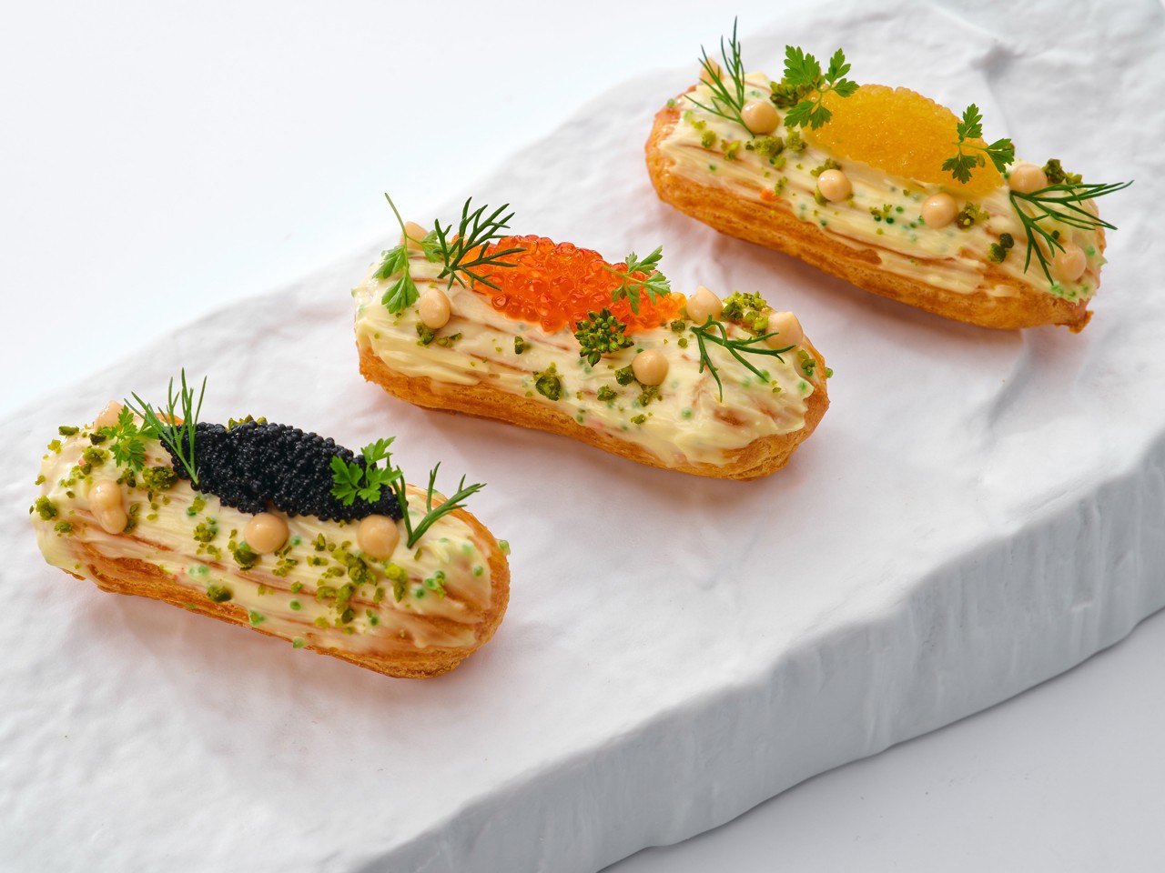 Savory Eclairs with Crab