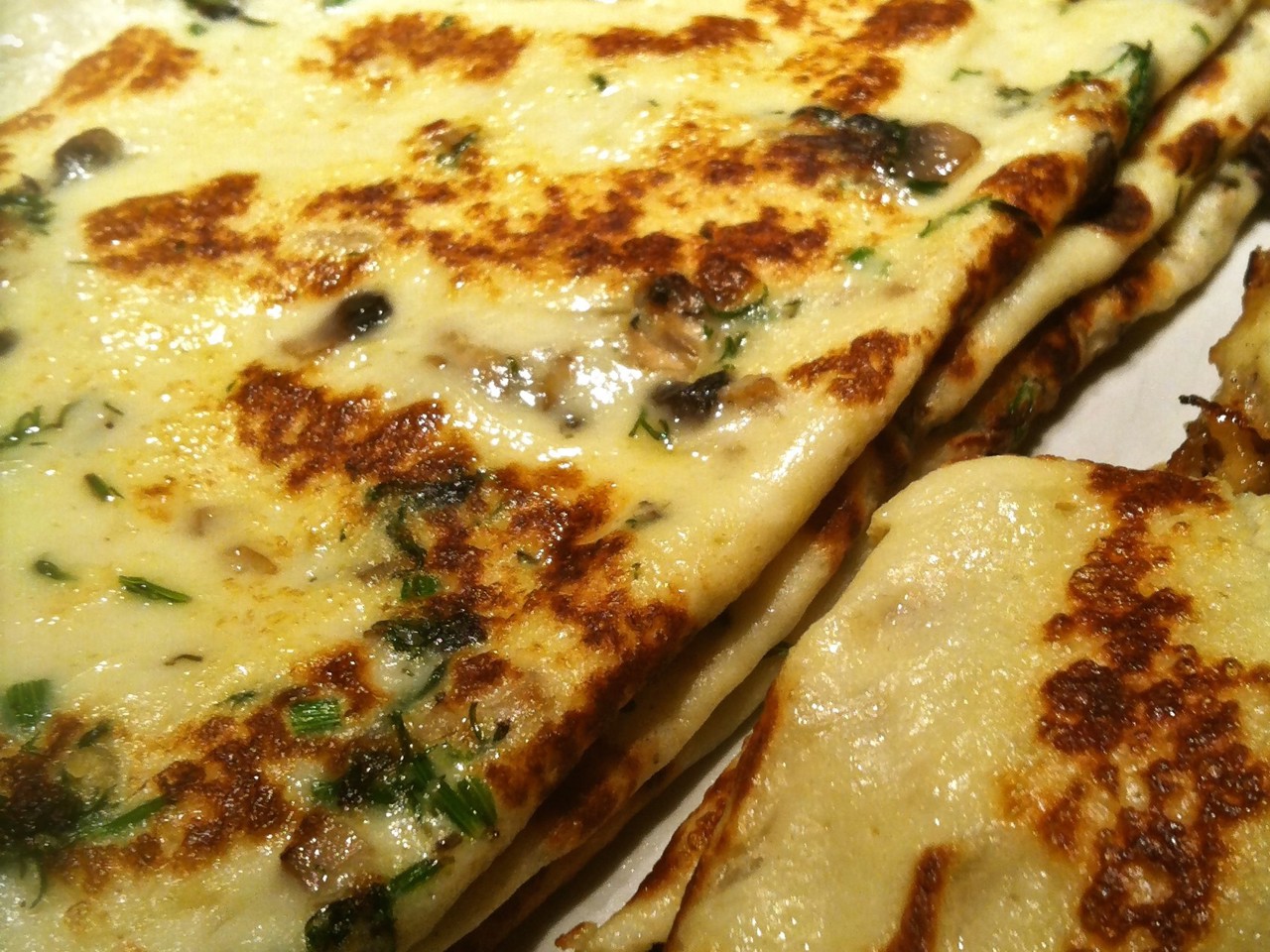 Tender Pancakes with Mushroom Filling