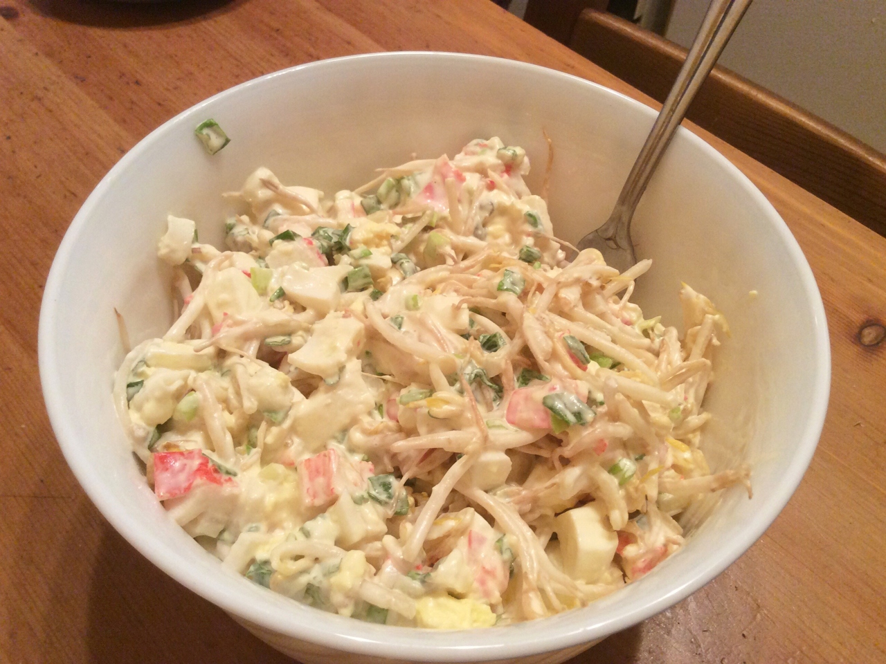 Tender Salad with Crab, Eggs, and Sprouts
