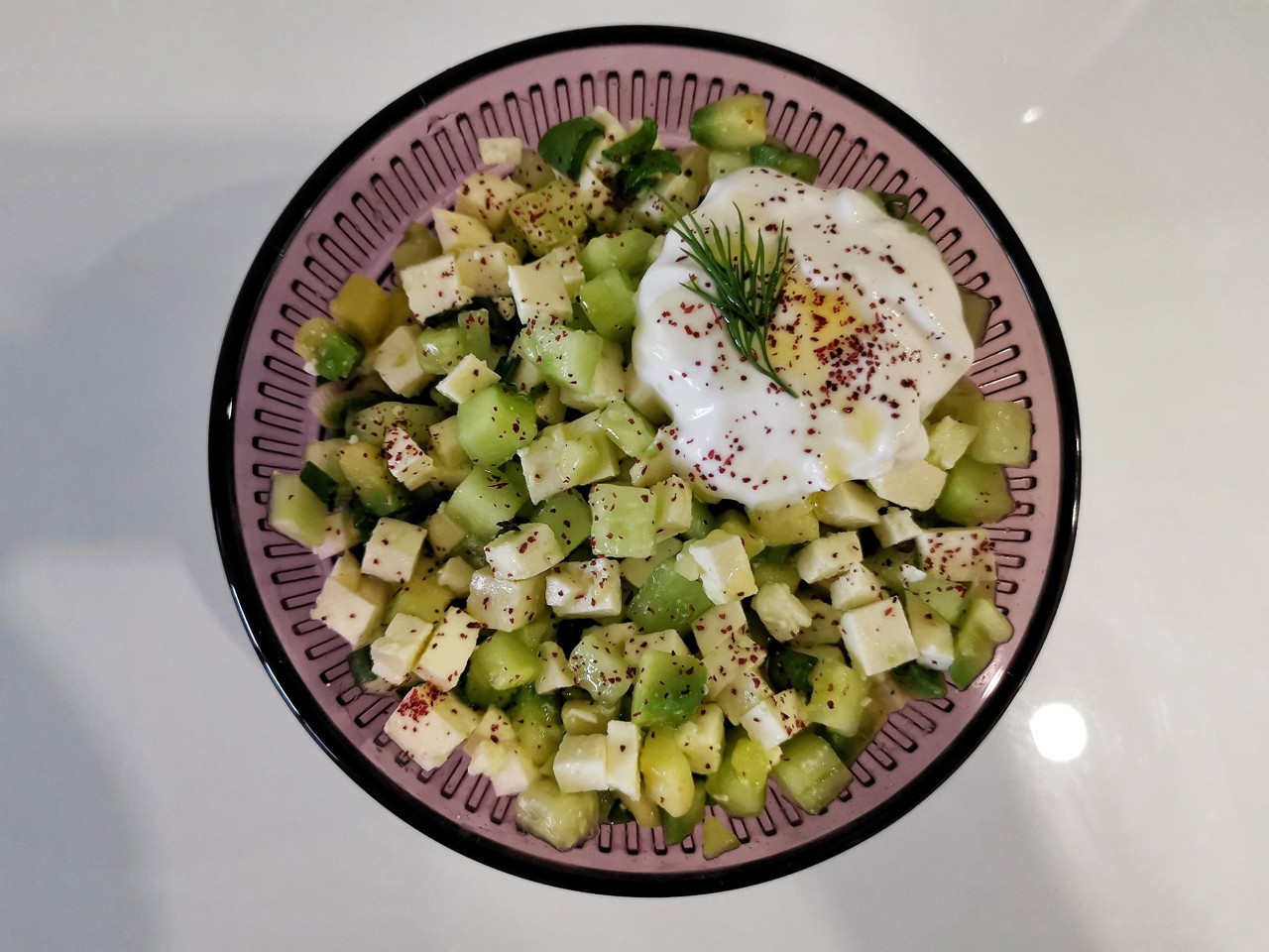Tender Salad with Adyghe Cheese