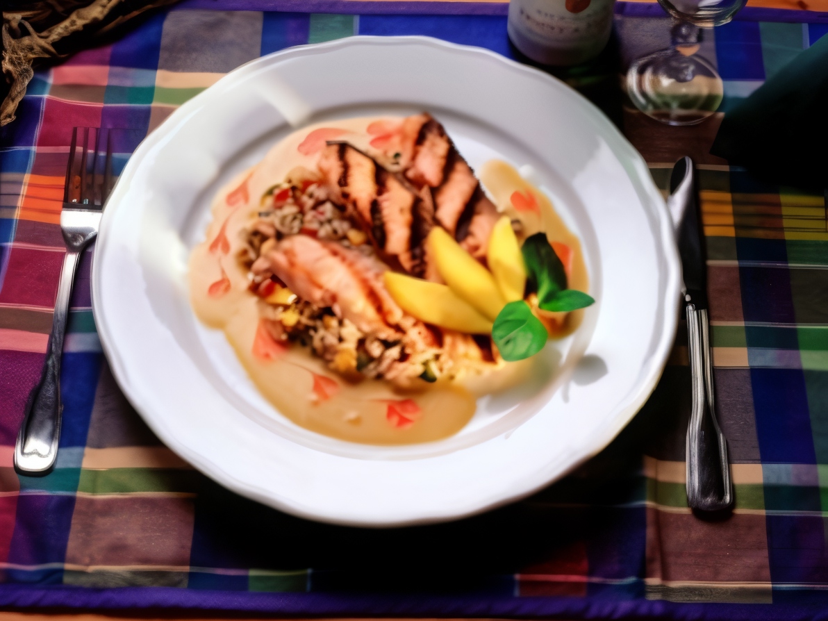 Grilled Norwegian Salmon with Mango