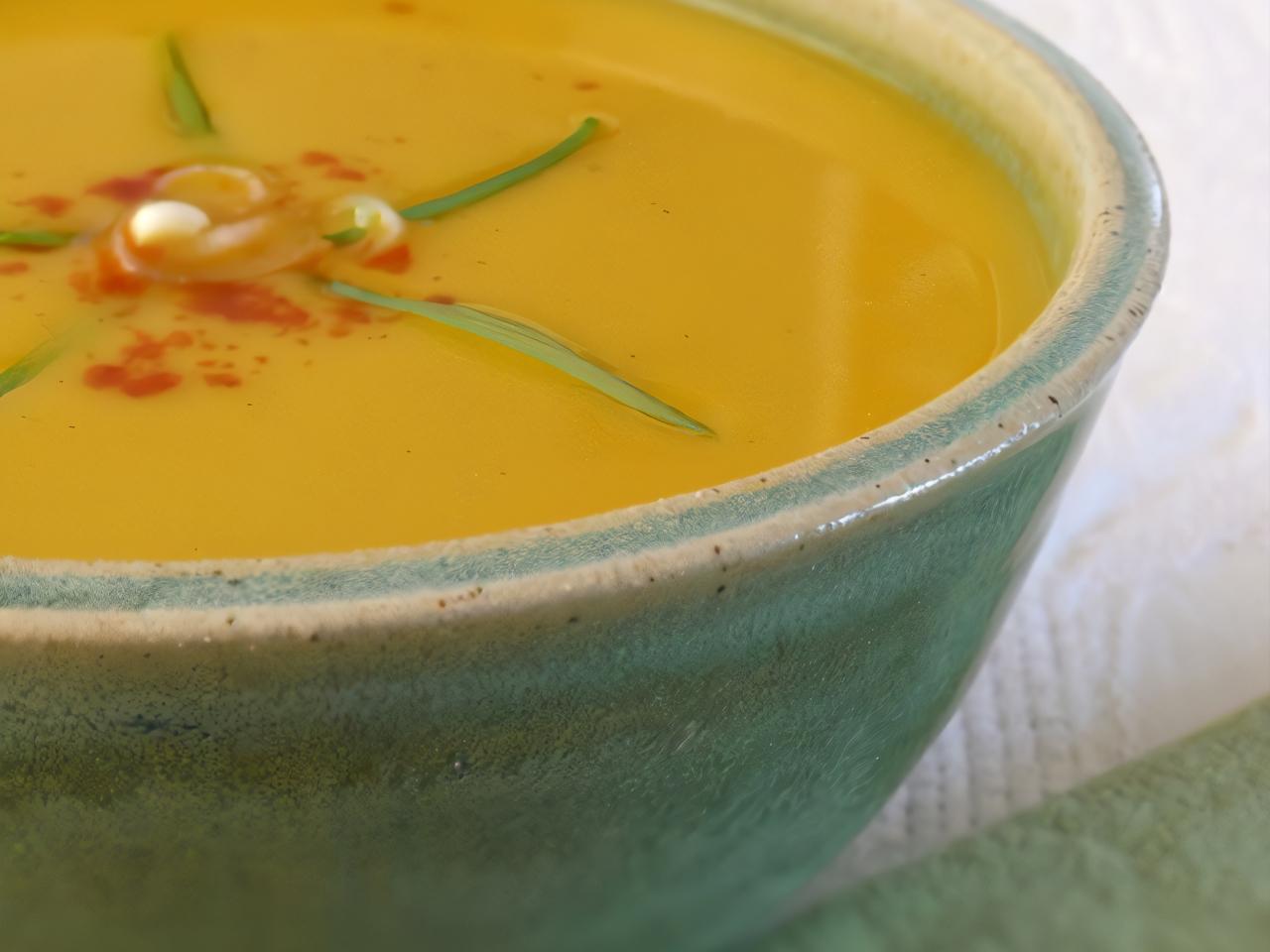 Chilled Avocado Cream Soup with Salsa and Cilantro