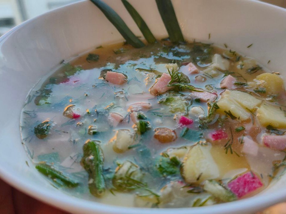 Okroshka with Kohlrabi