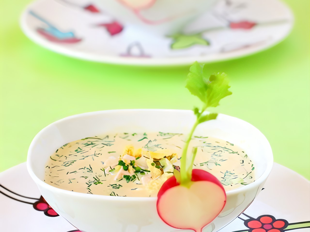 Okroshka with Imitation Crab Sticks