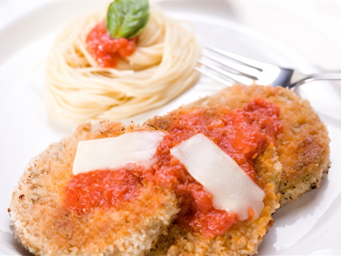 Eggplant Fritters with Tomato Sauce