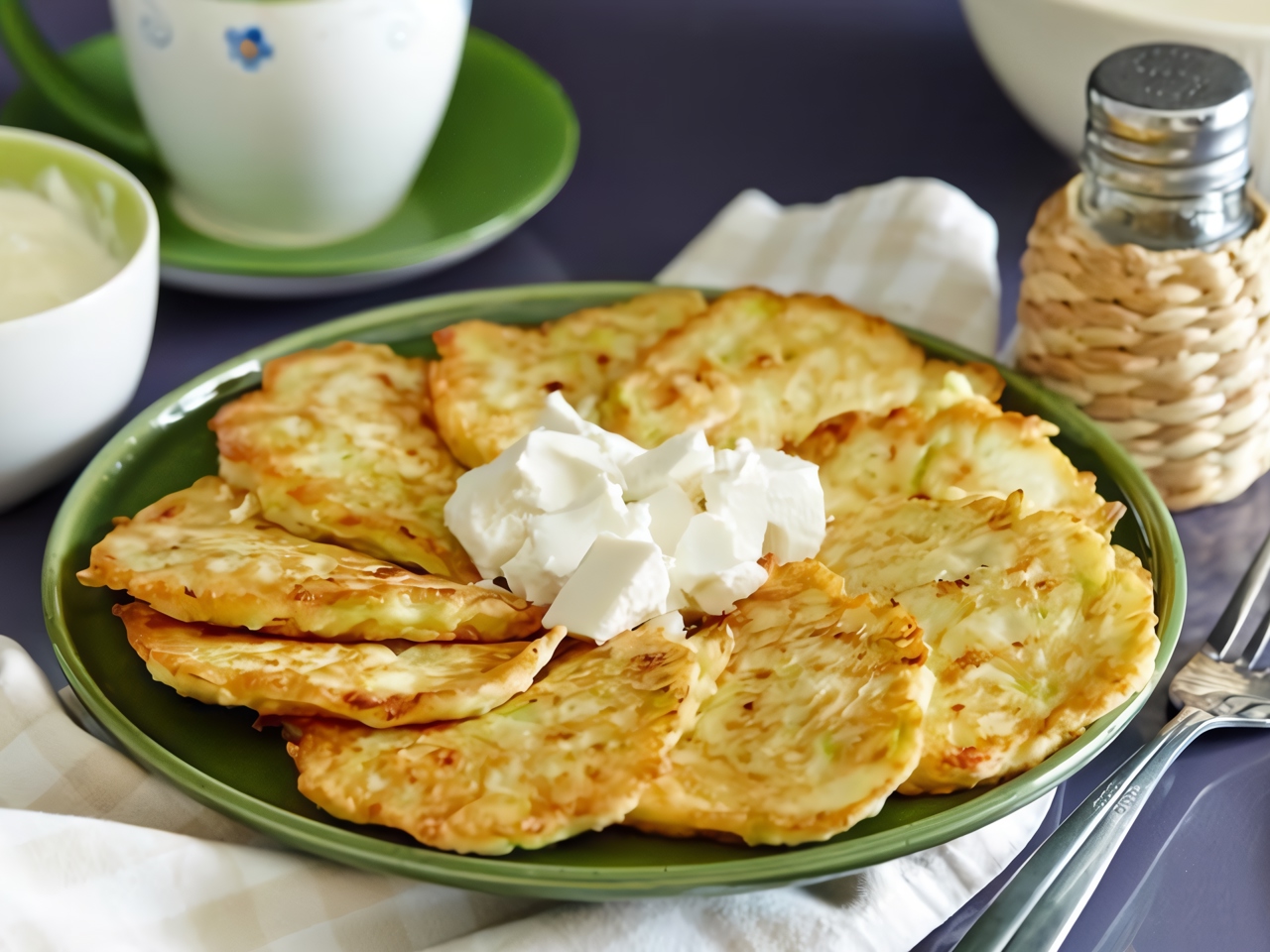 Zucchini Fritters with Feta