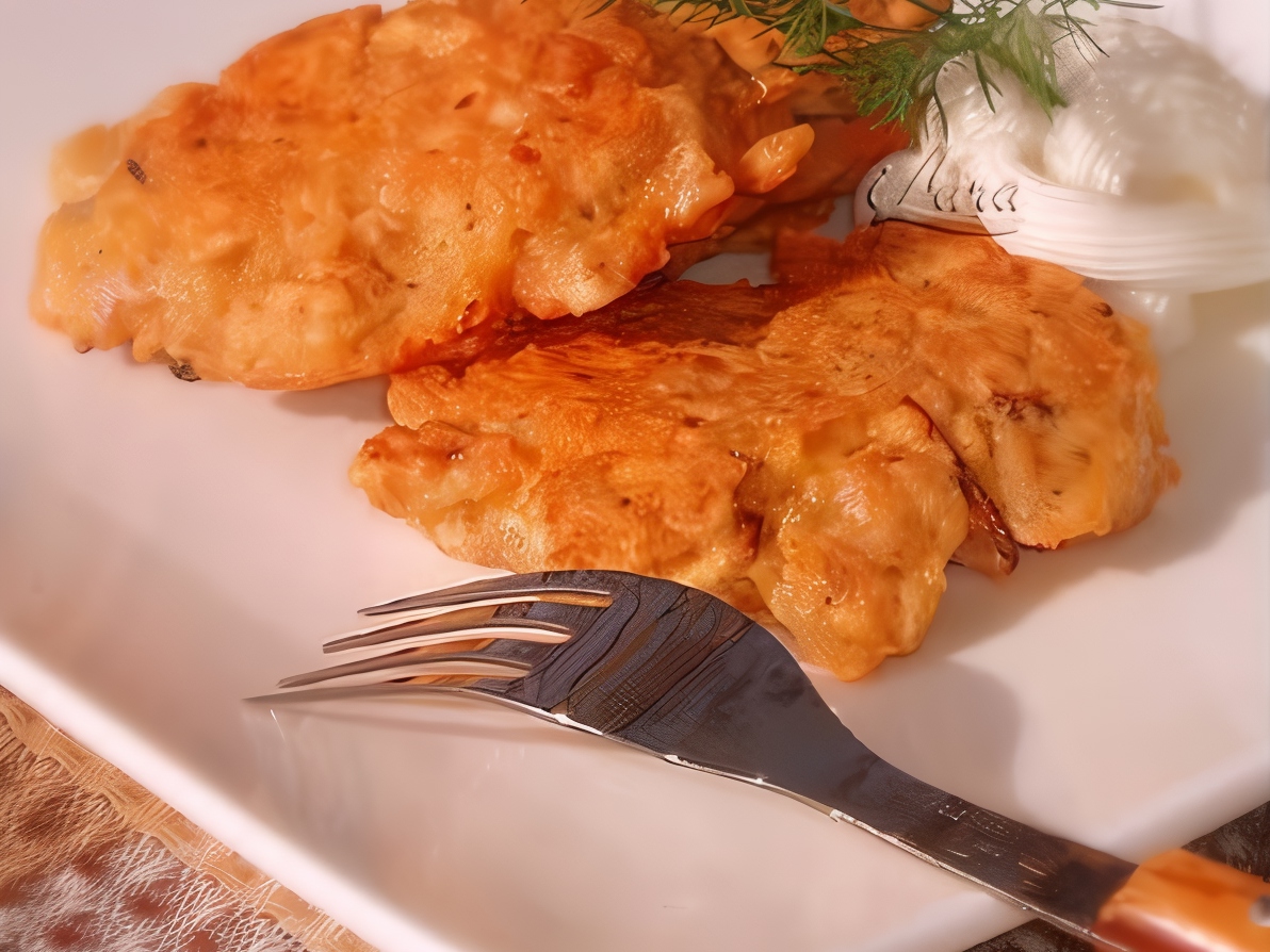 Matzo Pancakes with Cheddar Cheese