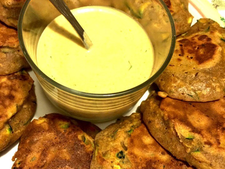 Chickpea Flour Pancakes with Zucchini