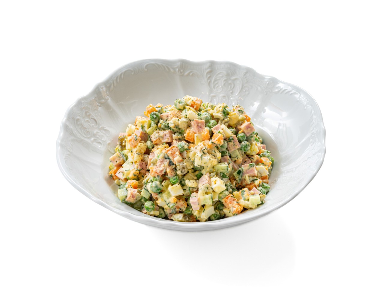 Olivier Salad with Peas
