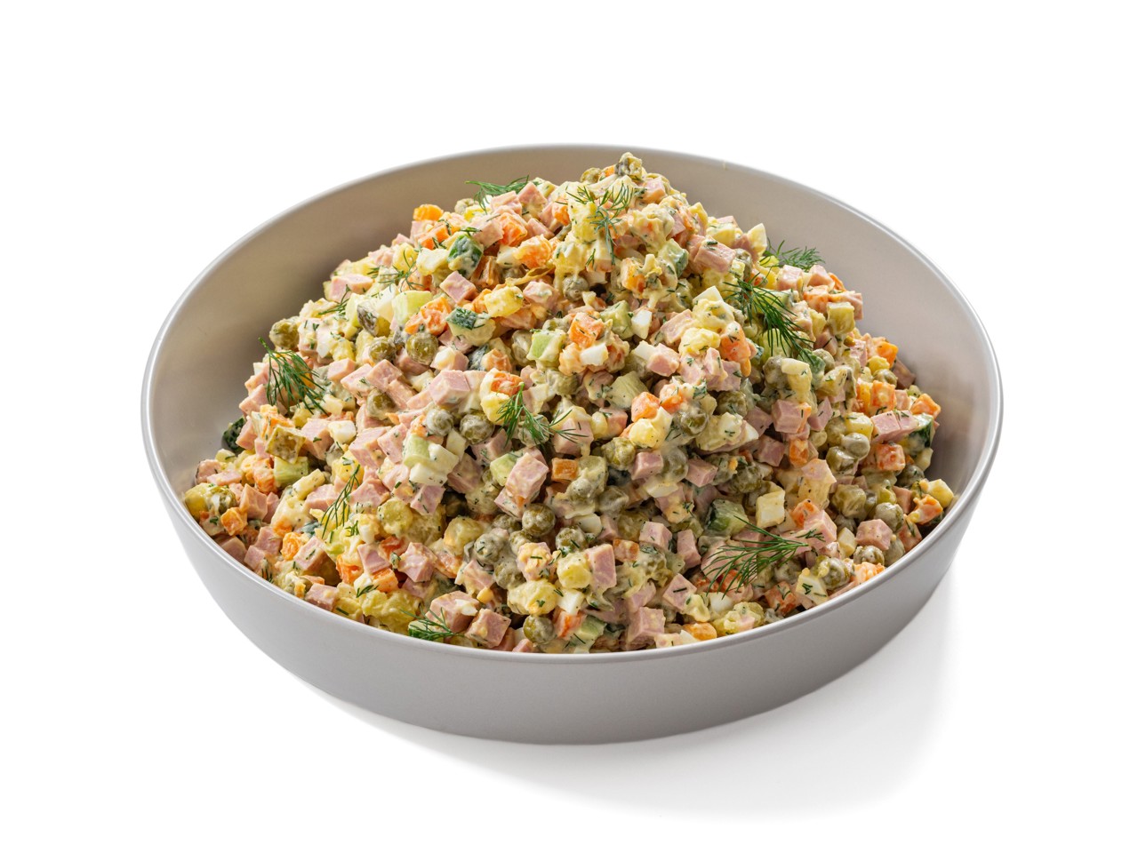 Olivier Salad with Sausage and Peas