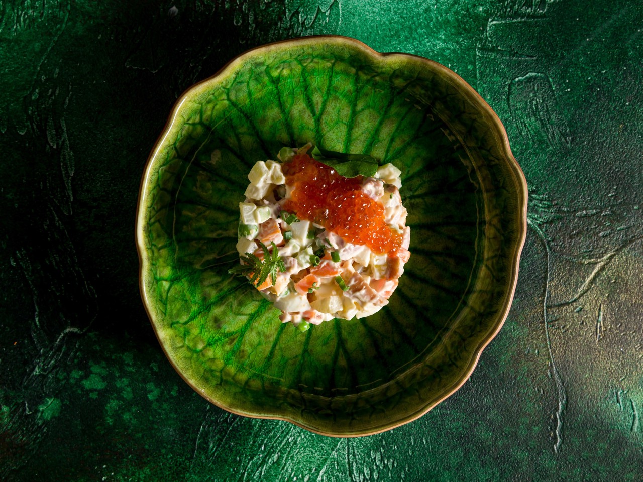 Olivier Salad with Smoked Turkey