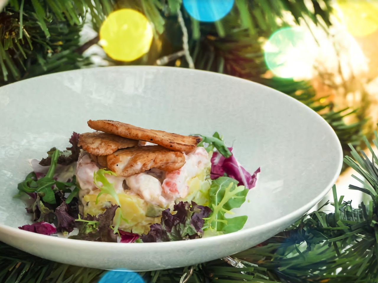 Olivier Salad with Crawfish Tails