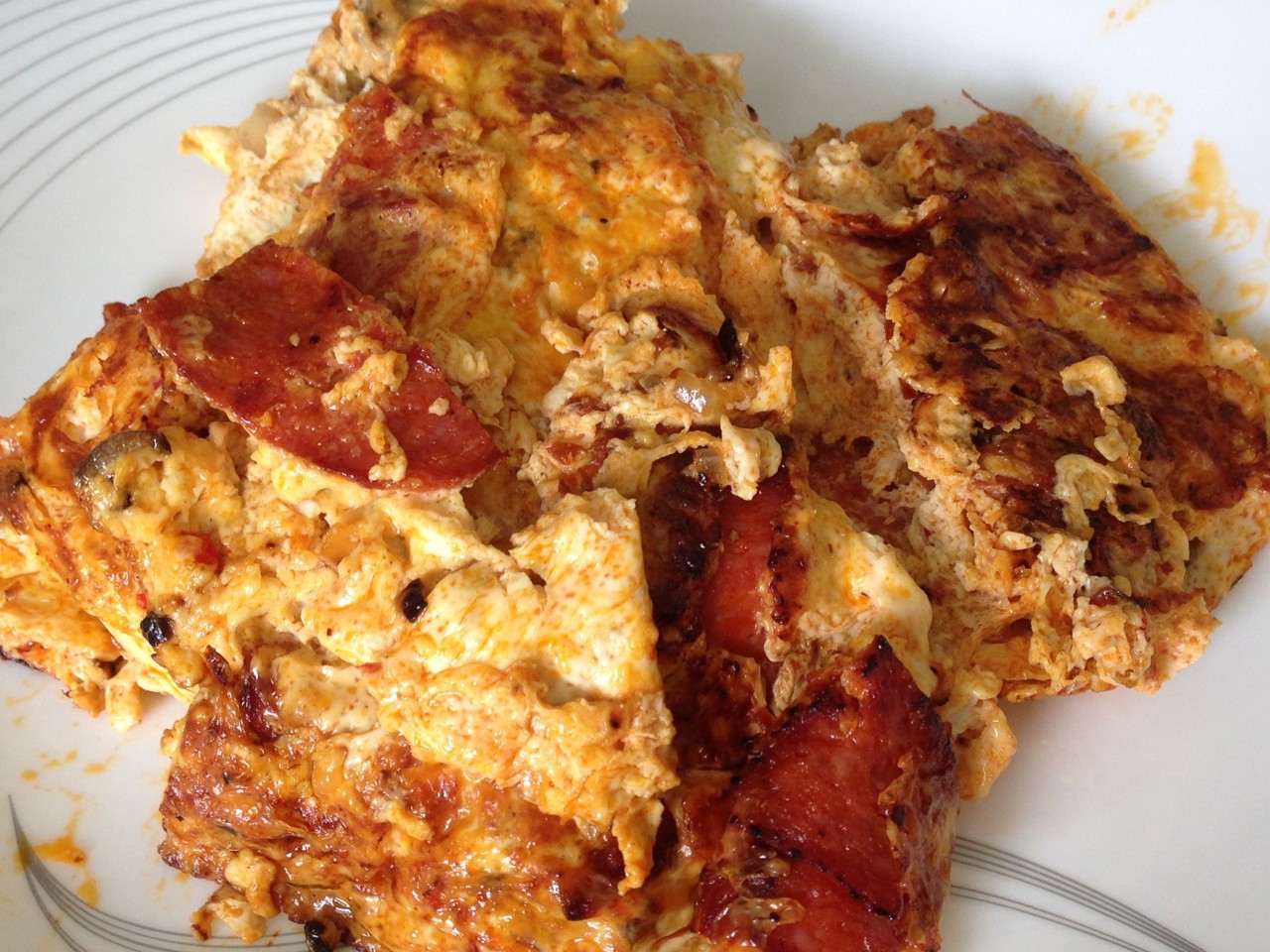 Omelet with Chorizo and Red Pepper