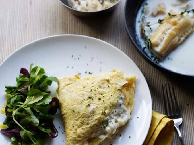 Omelet with Smoked Pollock