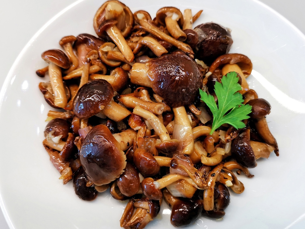 Fried Honey Mushrooms with Bacon