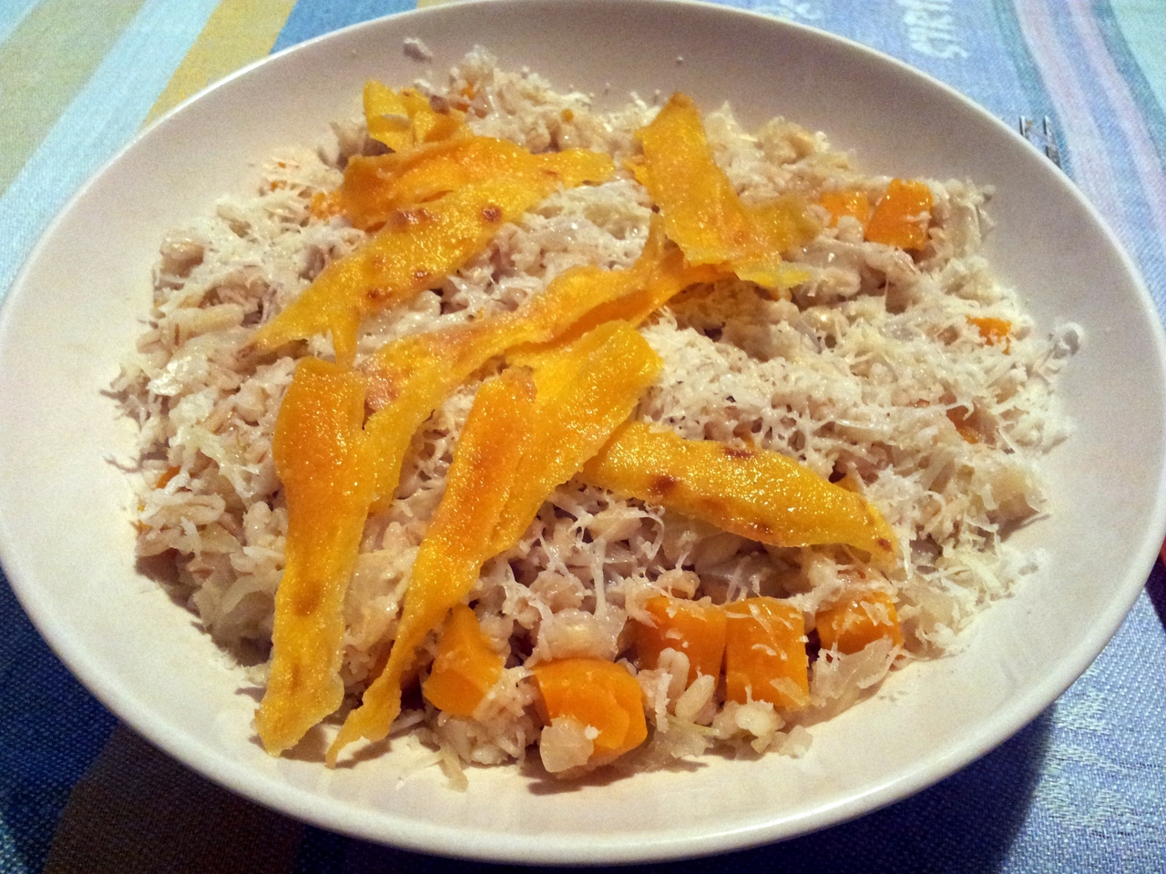 Orzotto with Fennel, Pumpkin, and Pecorino Cheese