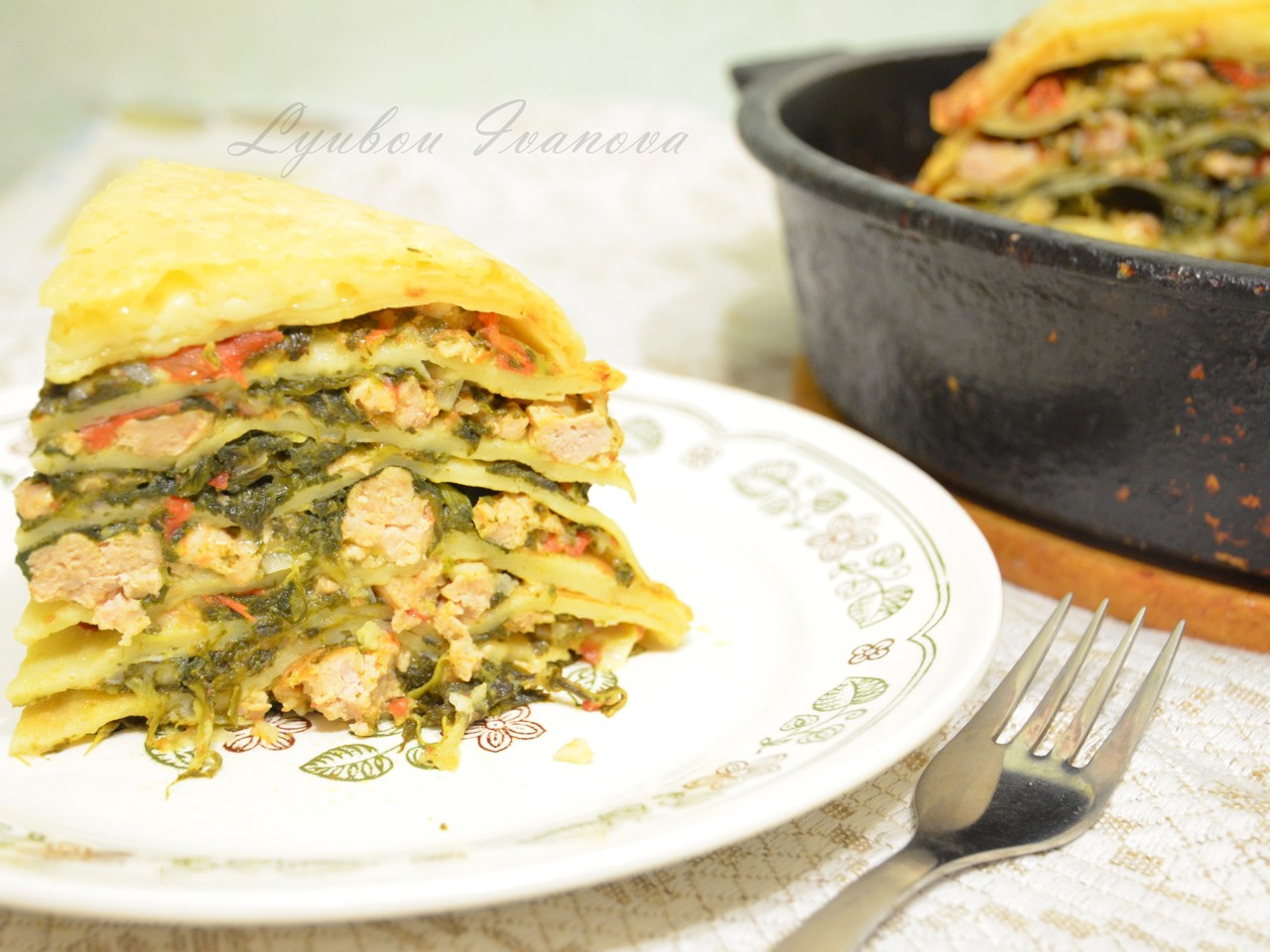 Spicy Pancake Lasagna