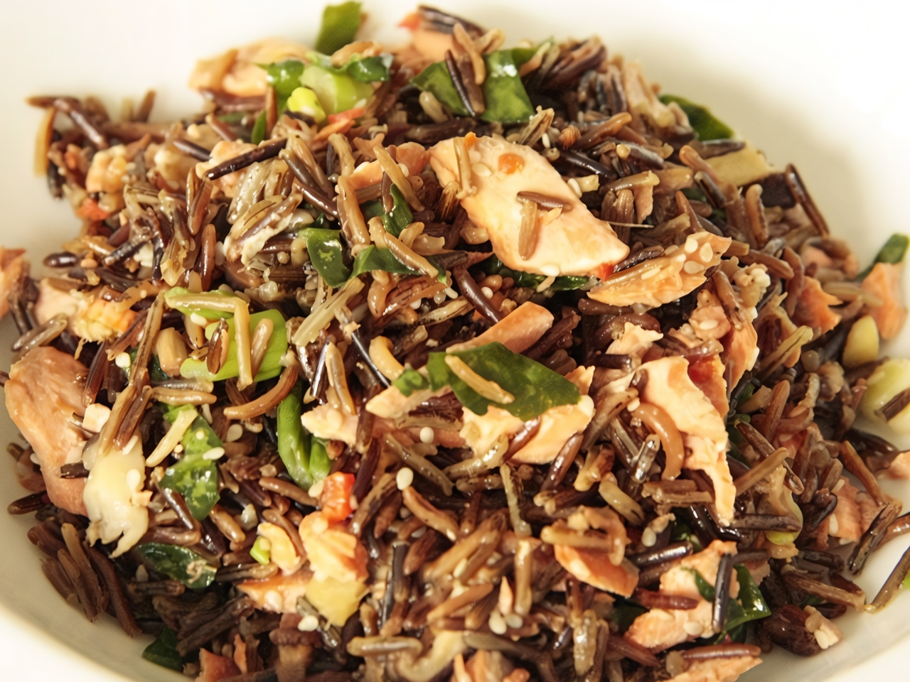 Spicy Salmon with Wild Rice