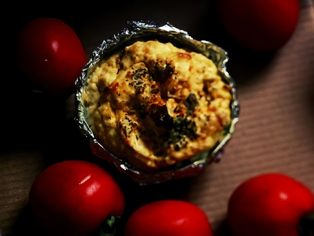Spicy Cottage Cheese Pudding with Nuts and Seeds