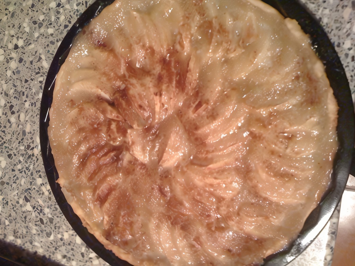 Open Apple Caramel Pie