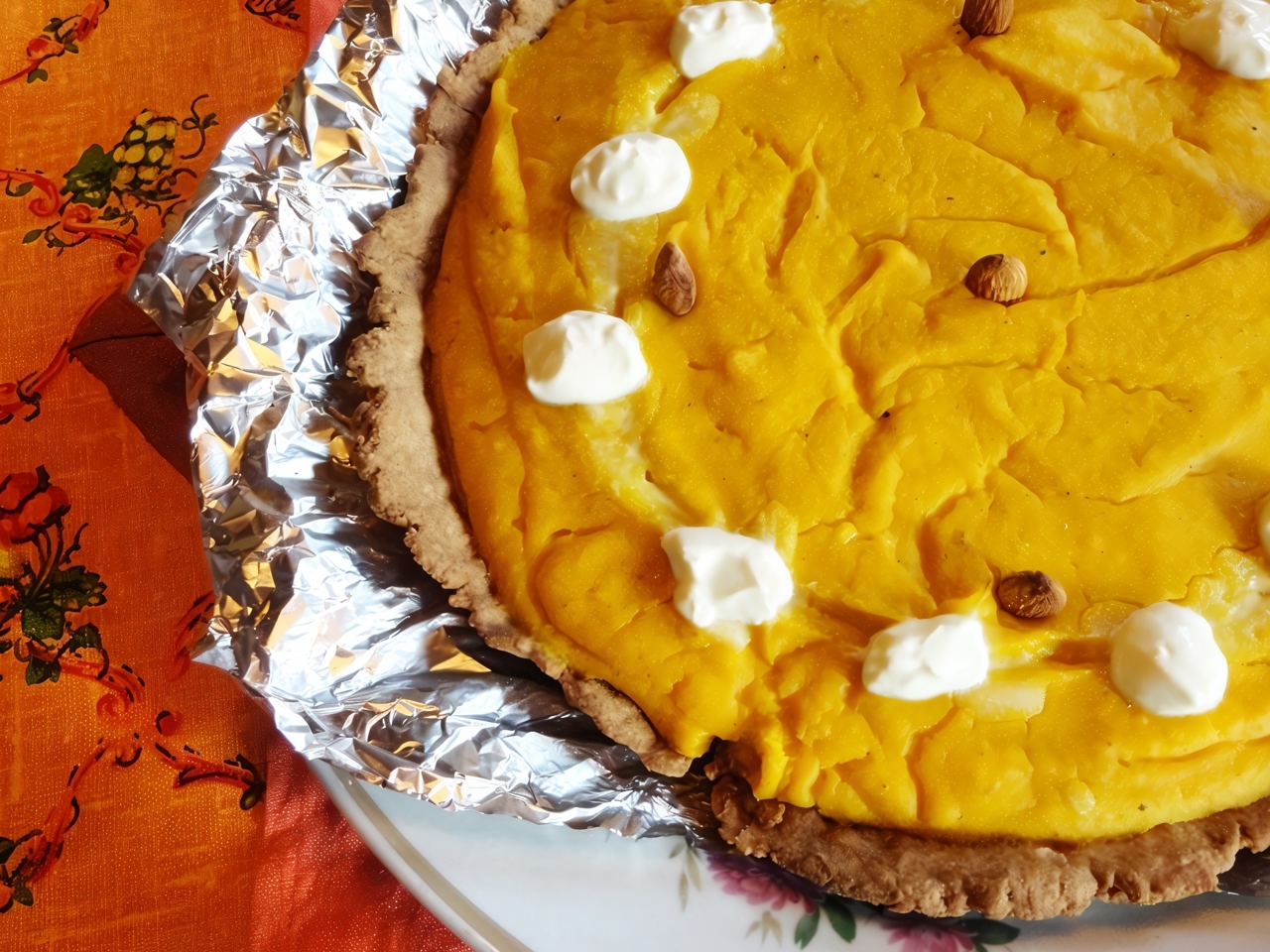 Open Pumpkin Pie